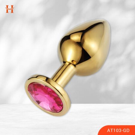 HappyWonderland_Anal Butt Plug Set Diamond Jeweled (Gold)_AT103-GD