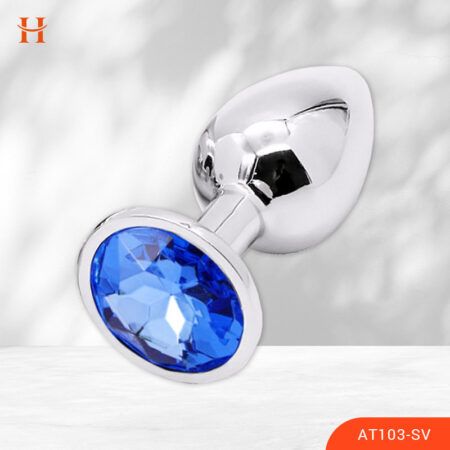 HappyWonderland_Anal Butt Plug Set Diamond Jeweled (Silver)_AT103-SV