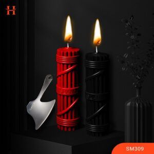 HappyWonderland_Sevanda Fetish Drip Candles Set Of 2 (Black & Red)_SM309