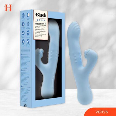Happywonderland_Blush - Devin G Spot Clitoral Dual Stimulation Rabbit Vibrator_VB326